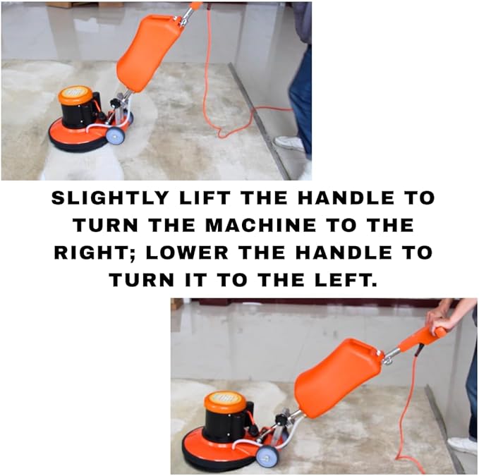17" Heavy-duty Multi-Functional Floor and Carpet Buffer Machine - 2.0 HP, 175 RPM, 3.4-Gal Water Tank, Ideal for Commercial & Industrial Settings