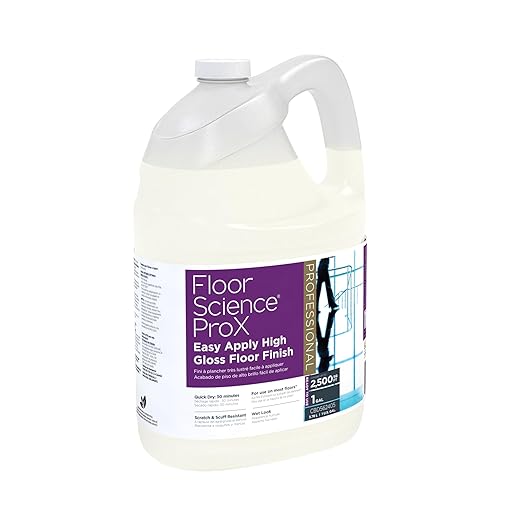 Diversey CBD562405 Floor Science ProX Easy Apply High Gloss Floor Finish, Professional Quick Dry Sealer for Low Maintenance, Ready-to-Use, 1-Gallon (Pack of 4)