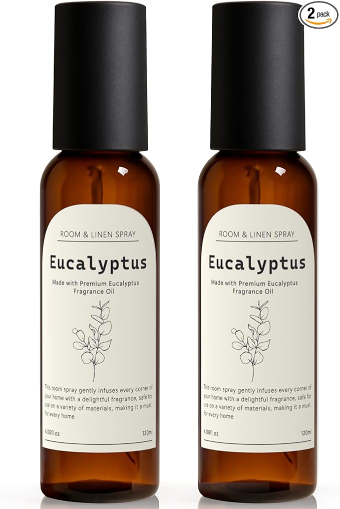 Eucalyptus Fragrance Room Spray, Long Lasting Air Fresheners for Home, Room Air Freshener & Odor Eliminator, 2 x 4.06 fl oz