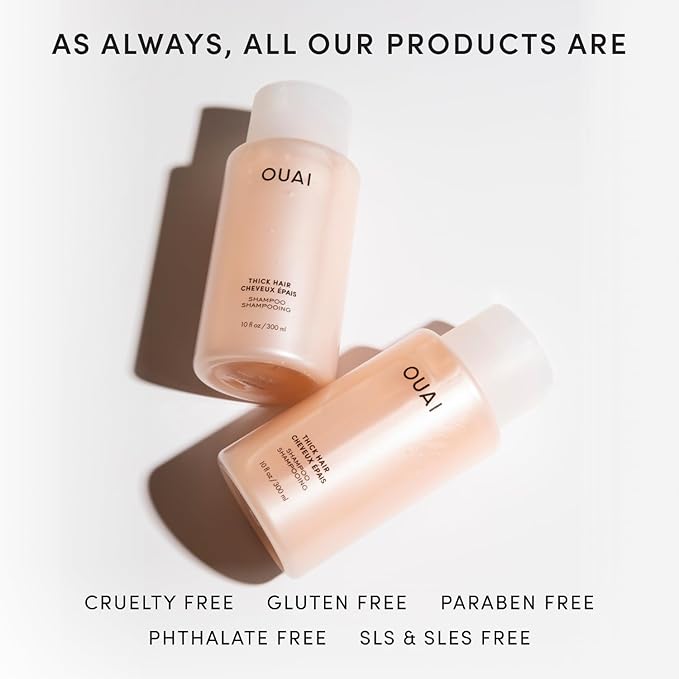 OUAI Thick Shampoo Refill - Moisturizing Shampoo with Keratin, Marshmallow Root, Shea Butter & Avocado Oil for Thick Hair - Strengthens & Hydrates - Paraben, Phthalate & Sulfate Free (32 Fl Oz)