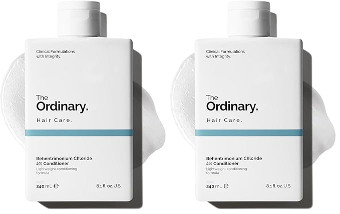 The Ordinary Behentrimonium Chloride 2% Conditioner, Lightweight Fragrance-Free Conditioner for All Hair Types, 8.1 Fl Oz (Pack of 2)