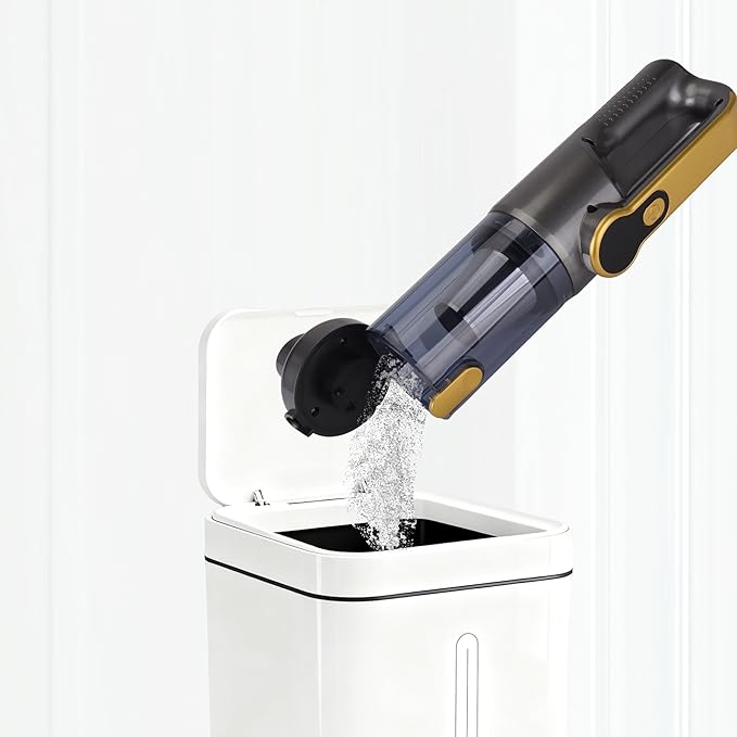 Handheld Vacuum Cordless, Car Vacuum Portable Cordless 6000mAh Dust Busters Rechargeable Brushless Motor 18000Pa Strong Suction, Portable Vacuum for Car Home with 6 Accessories, Yellow
