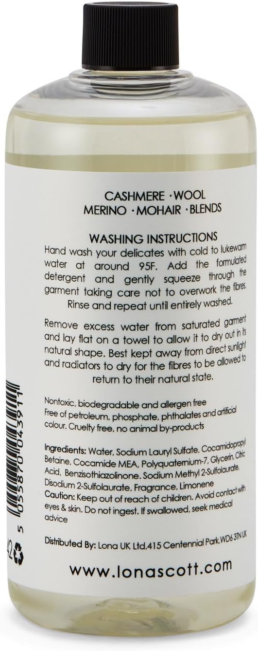 Cashmere, Wool & Delicates Shampoo Detergent 42 Loads. Made in U.S.A (Cedar & Citrus)