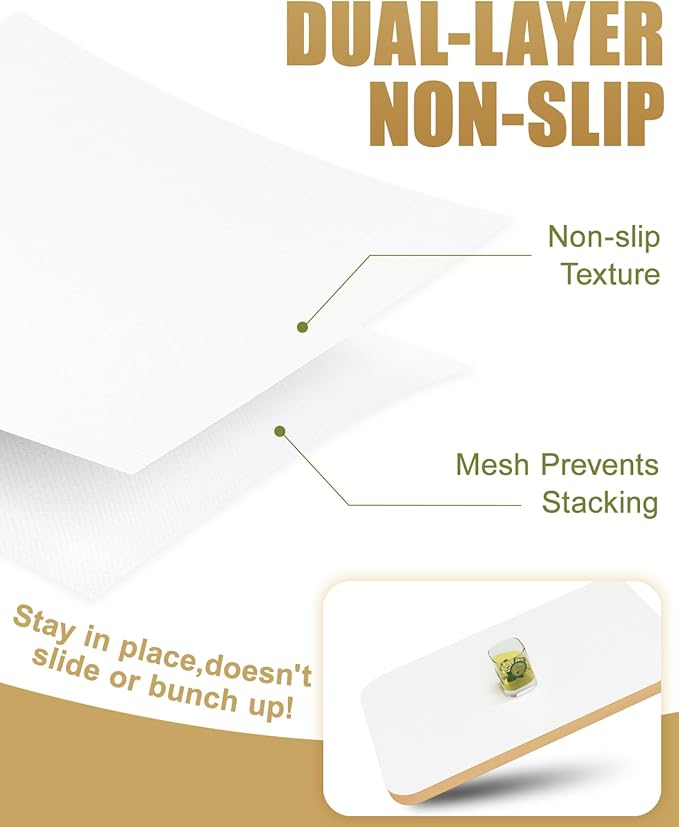 Shelf Liners for Kitchen Cabinets Non-Adhesive, Non-Slip Thickened Shelf Paper Waterproof Washable for Drawer Dresser Pantry Shelve Bathroom Protector Liner