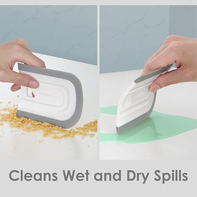 Curved Small Squeegee. Kitchen Sink Squeegee for Sinks, Countertops and Dishes. Multi-Purpose, for Vanity Tops, Bathroom Mirrors, Car Windows and Side Mirrors. 2 Pack