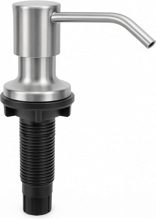 Soap Dispenser for Kitchen Sink with Bonus Tube Extension Kit (Brushed Nickel)