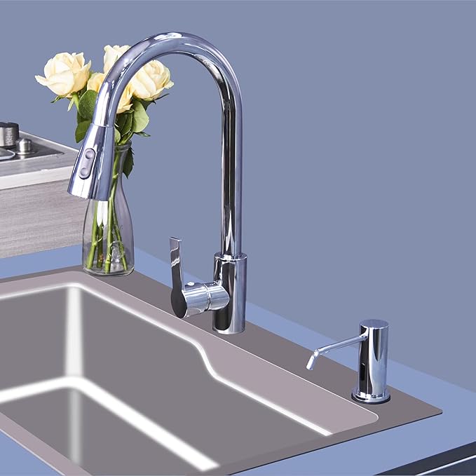 Automatic Liquid Soap Dispenser Touchless for Bathroom and Kitchen with 33.81oz/1000ml Upgraded Infrared Sensors Built in Sink Soap Dispenser for Smart Home