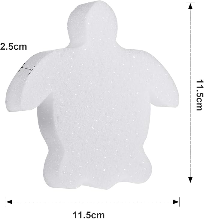 Boao 16 Pieces Oil Absorbing Sponge for Hot Tub Swimming Pool and Spa(Turtle,White)