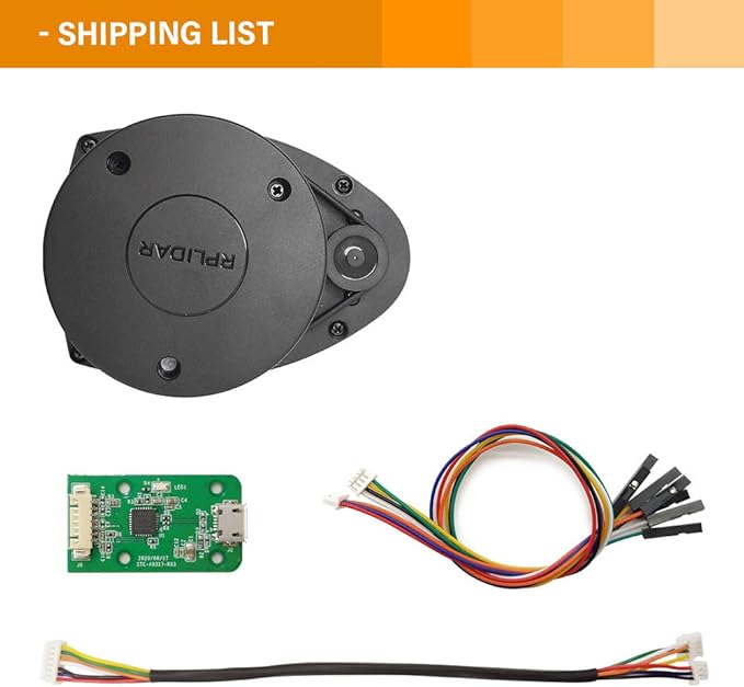 RPLIDAR A1M8 2D 360 Degree 12 Meters Scanning Radius LIDAR Sensor Scanner for Obstacle Avoidance and Navigation of Robots