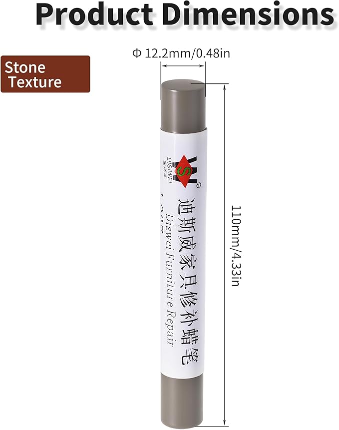 Wood Filler Sticks Stone Texture Furniture Scratch Repair Crayons Wood Floor Repair Wax Filler Sticks Furniture Repair Wax Crayons for Wooden Furniture, Floors, Cabinets & Tables