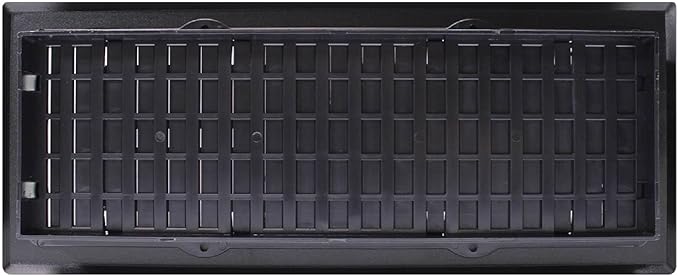 Decor Grates (4-Pack) AJH412-BLK Oriental Floor Register, 4x12 Inches, Textured Black Finish
