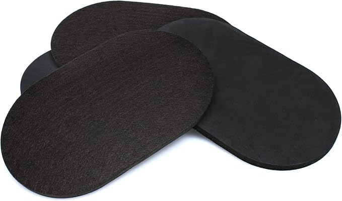 Slipstick 9-1/2” x 5-3/4” Oval Heavy Furniture Movers for Hardwood Floors (4 Pack) Premium Reusable Felt Furniture Sliders for Moving Heavy Appliances & Furniture on Hard Surfaces, CB139