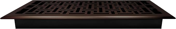Decor Grates AJH614-RB Oriental Floor Register, 6X14 Inches, Rubbed Bronze Finish