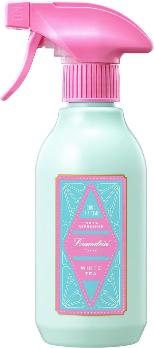 Laundrin Botanical Fabric Refresher Spray, Pet Odor Eliminator for Home, Room Essentials Fabric Spray for Mattress, Curtain, Sofa, Carpet, Furniture, & Bedding - 300ml, White Tea