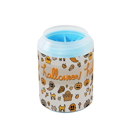Dog Paw Cleaner Cups for Dogs Pets Foot Washer Paw Scrubber for Medium Small Cats Dogs Cleaning Cup Pumpkins Animal Cat