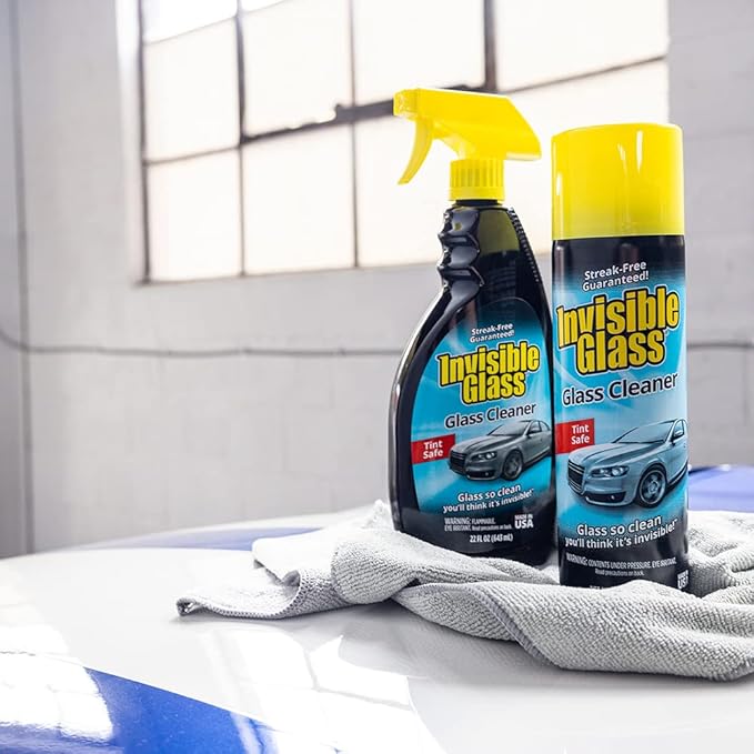 Invisible Glass 92164-4PK Premium Glass Cleaner Spray for Car Windshields and Windows, Automotive and Home Window Cleaner, Streak-Free, Ammonia-Free, Tint-Safe – 22 fl oz (Pack of 4)