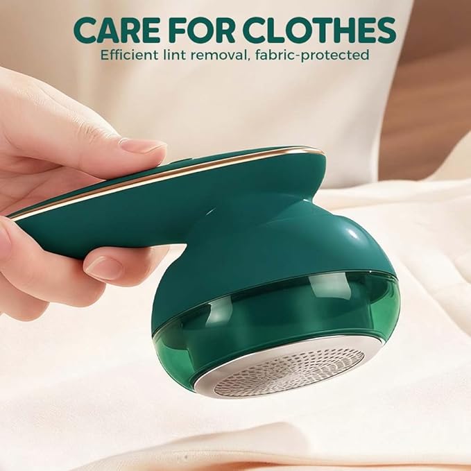 Rechargeable Fabric Shaver, 2025 New Electric Lint Remover, Multi-Functional Pill Remover for Clothes and Furniture, Portable Sweater Defuzzer for Home Use (White)