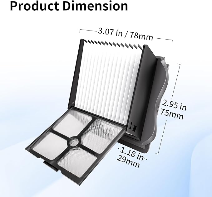 keluke Roller Brush and Filter Replacement Compatible with Tineco iFloor 3/ Floor One S3 Cordless Vacuum Cleaner, Replacement Parts Include 3 Brush Rollers, 3 Filters