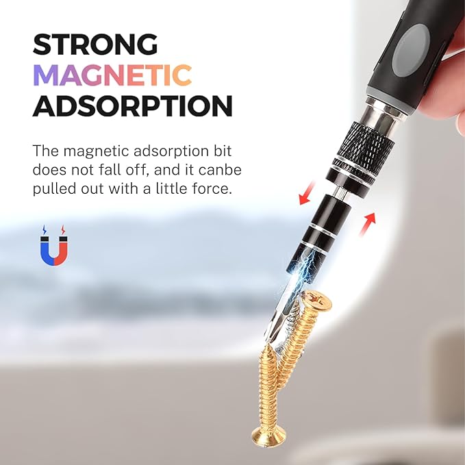 32-in-1 Precision Magnet screwdriver sets, Ergonomic Anti-slip Design, S2 Steel Small Repair Tool Kit for iPhone, Watch, Macbook, Computer, Laptop, PS4 PS5, Xbox, Switch, Glasses