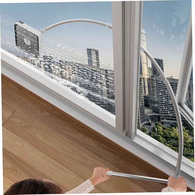Window Squeegee Professional, 51 Inch Extendable Squeegee with Dual Scrubber, Outside Window Cleaner Tool, USO en casa
