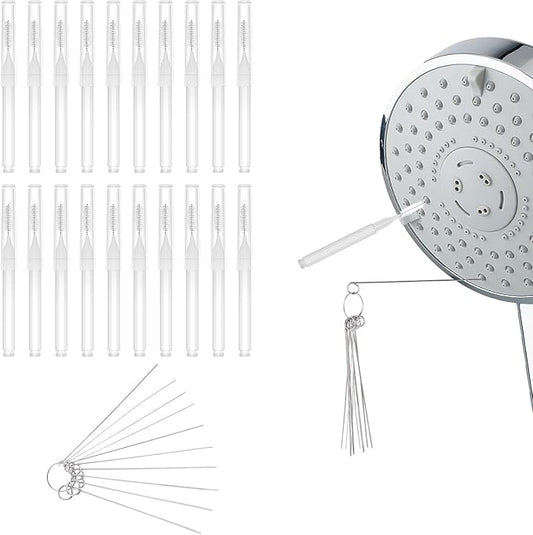 30pcs Shower Head Cleaning Brushes, 2 Styles Multifunctional Tiny Brushes Mini Anti-Clogging Cleaner Tools for Small Hole, Gap, Nozzle, Window Slot, Phone, Keyboard