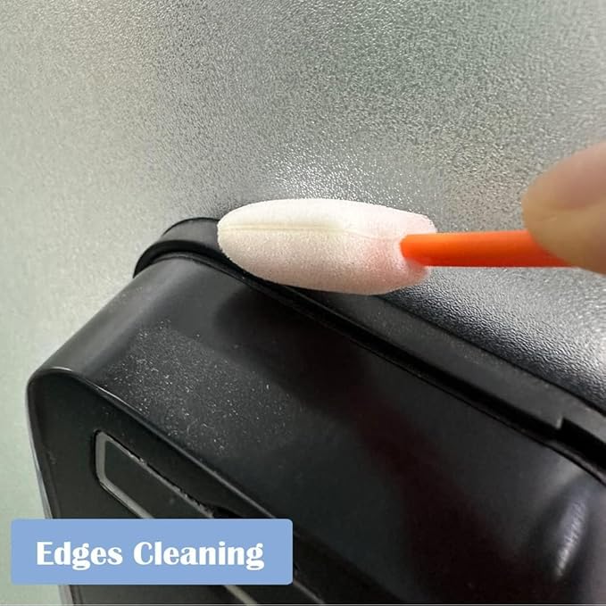 Wellgler's 200pcs Disposable Crevice Cleaning Brush，car air-Conditioning Vents Brush， Window Rails 、Door Rails、Refrigerator Gaps 、Toilet Gaps Brush （Orange）