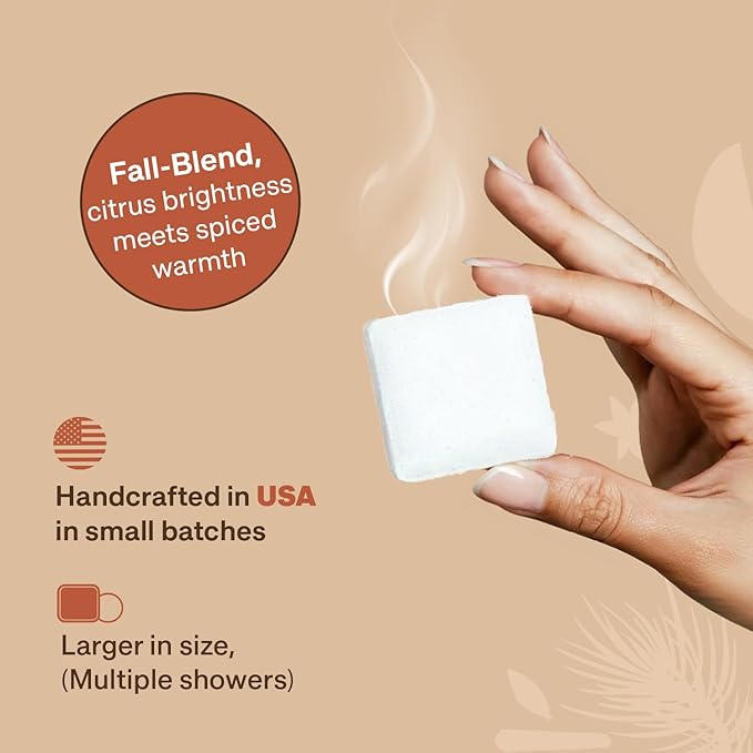 Shower Steamers Aromatherapy - USA Made with Natural Ingredients, Valentines Day Gifts, Large Shower Tablets with Orange & Fir Essential Oil, Relaxation Gifts for Women & Men, Self Care Spa Day Gifts