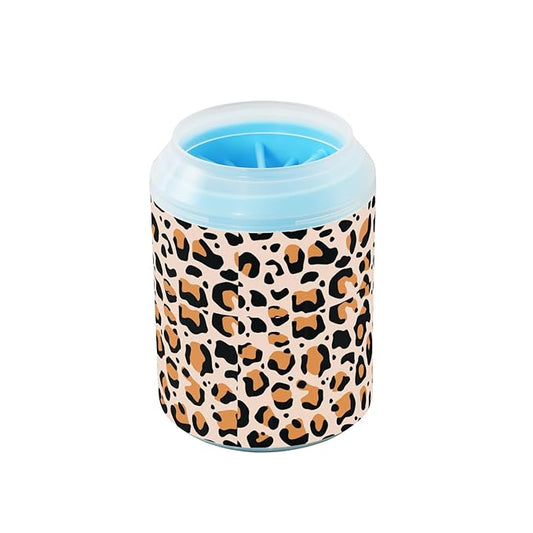 Dog Paw Cleaner Cups for Dogs Pets Foot Washer Paw Scrubber for Medium Small Cats Dogs Cleaning Cup Animals Print