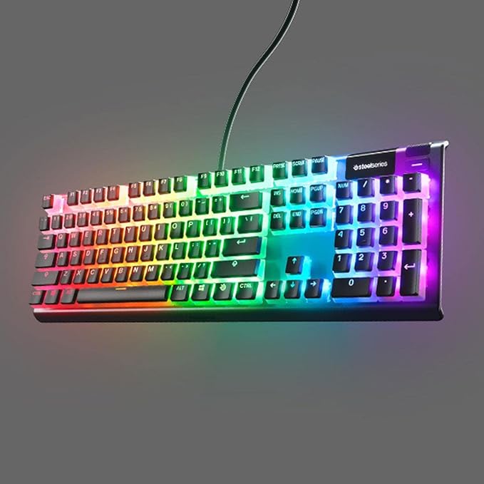 SteelSeries PRISMCAPS - Double Shot Pudding-Style Keycaps - Durable PBT Thermoplastic - Compatible with a Wide Range of Mechanical Keyboards - Black