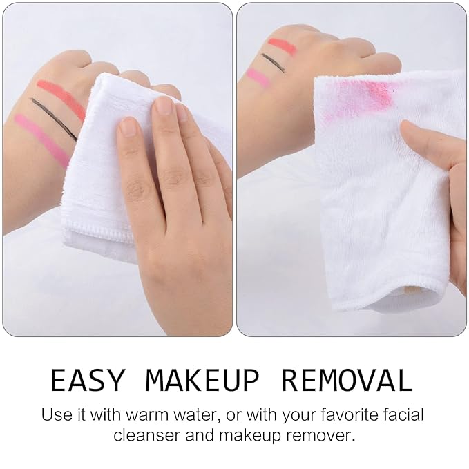 SINLAND Microfiber Facial Cloths Fast Drying Washcloth 12inch x 12inch Absorbent Face Wash Cloth Soft Makeup Remover Cloths