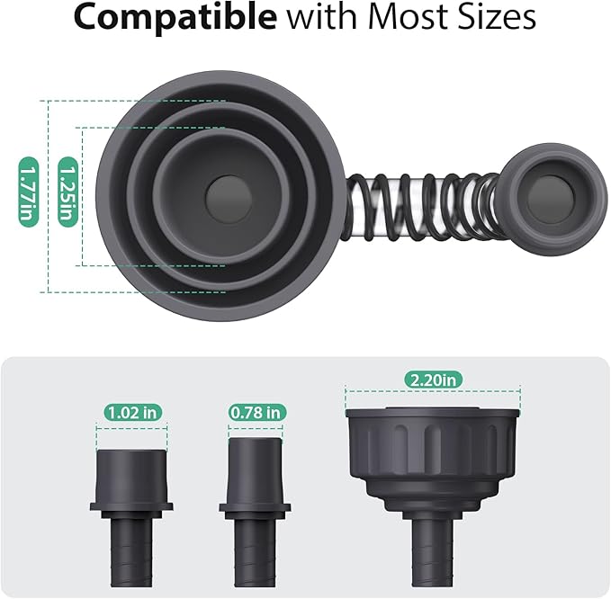 AC Drain Line Cleaner, A/C Condensate Drain Line Cleaner Adapter, hvac tools, Universal Fit AC Drain Line Unclogger, Compatiable With Most PVC Pipe Sizes, Easy To Use, Black