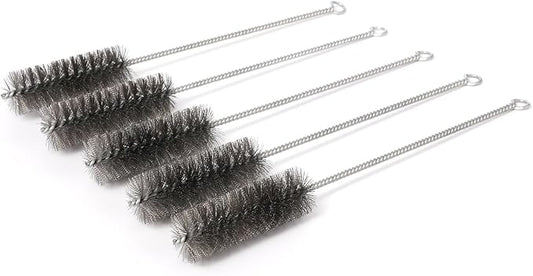 12 Inch Pipe Cleaning Brush Set with Stainless Steel Bristles, Steel Wire Tube Brush Kit for Auto Parts Polishing, Machining, Bottles, Tubes, Etc.（30mm-5pcs）