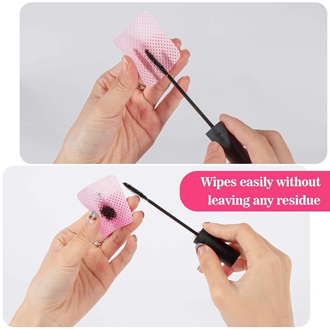 MAQIHAN 1500 Lint Free Nail Wipes - Pink Acetone Nail Polish Remover Wipes Lint Free Nail Wipes Pads Gel Nails No Lint Nail Glue Wipes Eyelash Extensions Toallitas Para Uñas Sin Pelusa Nail Supplies