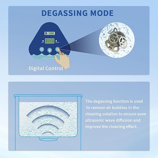 DK SONIC Ultrasonic Cleaner,1.5L 60W Stainless Steel Ultrasonic Jewelry Cleaner with Cleaning Basket,Timer,Digital Sonic Cleaner for Cleaning Jewelry,Eyeglasses,Coins
