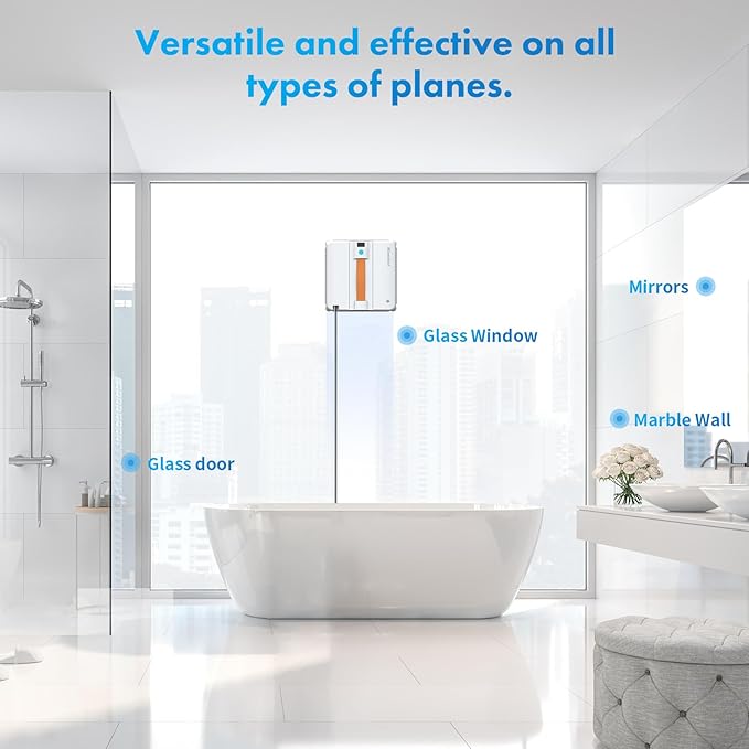 Mamibot W120-DP Robot Window Cleaner for High-Rise Glass - 3200Pa Strong Suction, Multiple Cleaning Modes,4 Water Spray Nozzles,Edge Detection Technology,App&Remote Control(Orange)