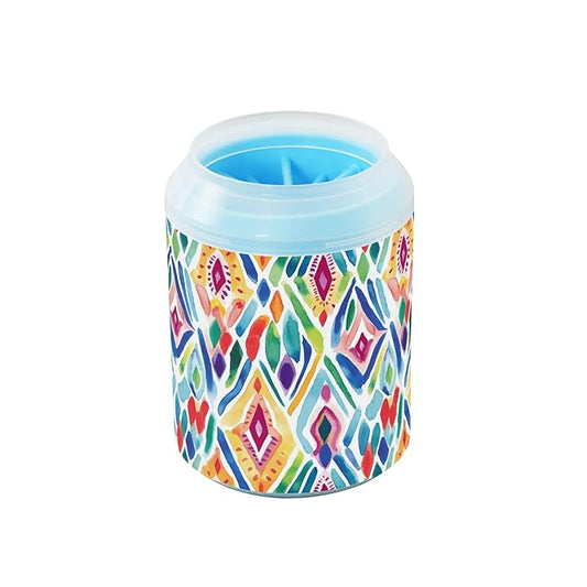 Dog Paw Cleaner Cups for Dogs Pets Foot Washer Paw Scrubber for Medium Small Cats Dogs Cleaning Cup Watercolor Pop Art