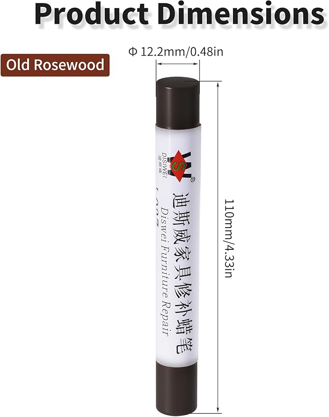 Wood Filler Sticks Old Rosewood Furniture Scratch Repair Crayons Wood Floor Repair Wax Filler Sticks Furniture Repair Wax Crayons for Wooden Furniture, Floors, Cabinets & Tables