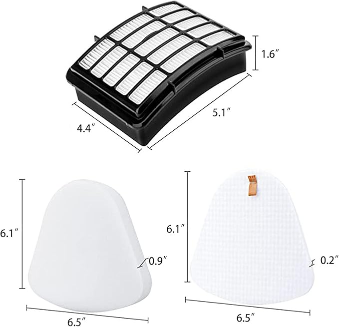 2 Hepa + 4 Foam & Felt Filters for Shark CU510 CU512 Lift-Away XL Upright Vacuum Accessories (2+4 filter)