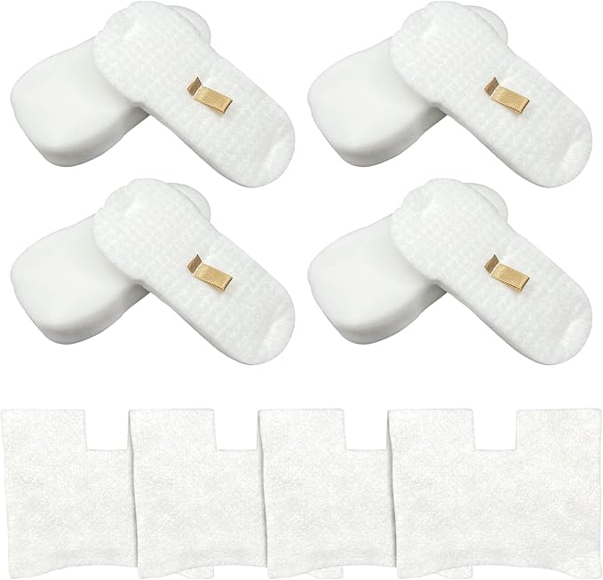 Filter Replacement for Shark Vertex UltraLight DuoClean PowerFins Corded Stick Vacuum HZ2000 HZ251 HZ602 HZ702 HZ2002,Part XFFKHZ2000 XPMFHZ2000, 4 Foam and Felt, 4 Post Motor Filters