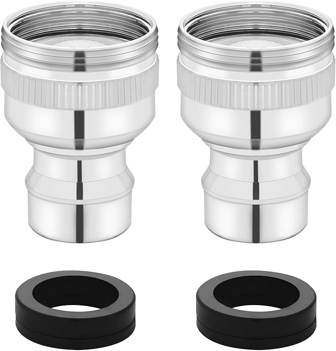 Dishwasher Faucet Adapter, 2 Pack Portable Washer Faucet Snap Adapter Connection Accessories 15/16-27Male or 55/64-27Famale