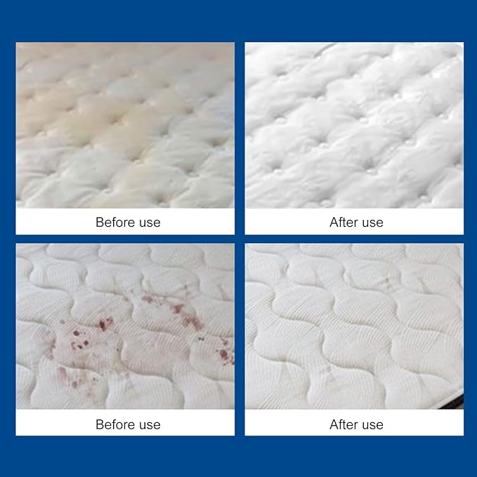 Mattress Cleaner And Stain Remover, No-Scrub Formula, 150ml, Mattress Dry Cleaning Agent, Waterless Fabric Cleaner, Multi-Sûrface, For Couch, Rug, Carpet, Upholstery, Home