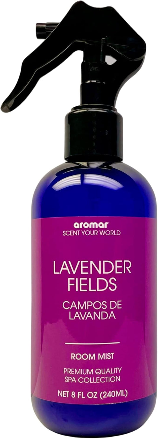 Aromar Essential Room Mist and Fabric Spray with Natural Freshener Aromatherapy for a Fresh and Rejuvenated Home 8 oz Lavender Fields