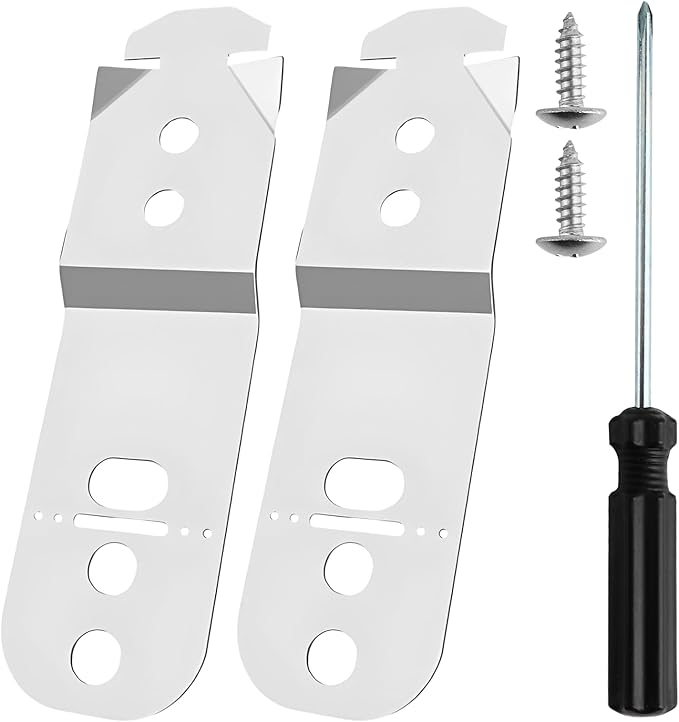 2 Pcs Dishwasher Mounting Bracket 619985 Compatible with Bosch, Replacement Anti-Tip Kit with Screwdriver for Secure Countertop Installation