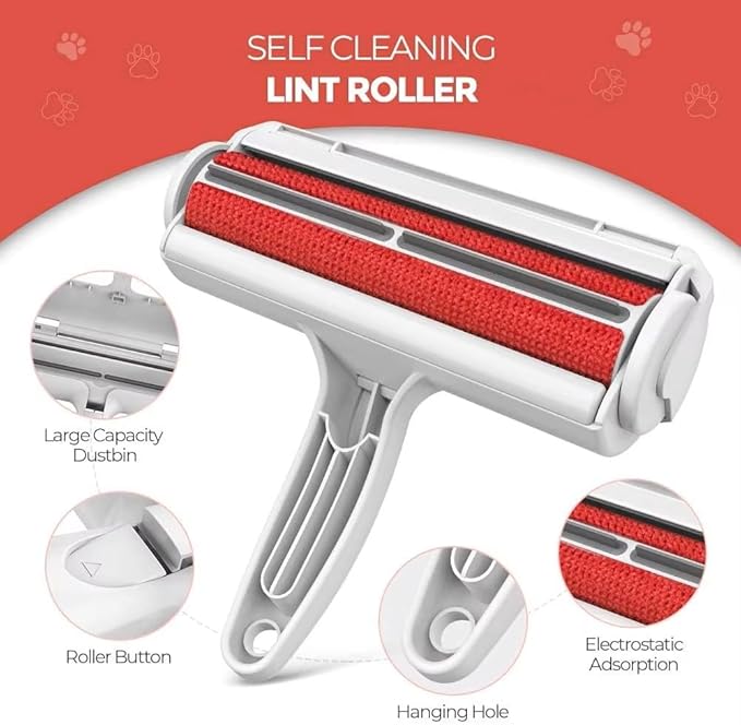 ALPHAA Pet Hair Remover - Roller Pet Hair Remover and Reusable Lint Roller Effortlessly Eliminate Fur from Furniture, Carpets, and Clothing - A Must-Have for Pet Owner