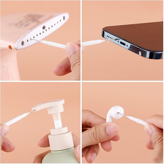 30pcs Shower Head Cleaning Brushes, 2 Styles Multifunctional Tiny Brushes Mini Anti-Clogging Cleaner Tools for Small Hole, Gap, Nozzle, Window Slot, Phone, Keyboard