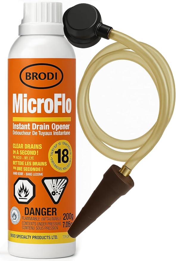 MicroFlo HVAC Drain Line Cleaner – Precision Hydraulic Shock Wave Tech For Safe, Instant Results, Controlled-Pressure AC & Condensate Drain Opener, Reusable, Chemical-Free