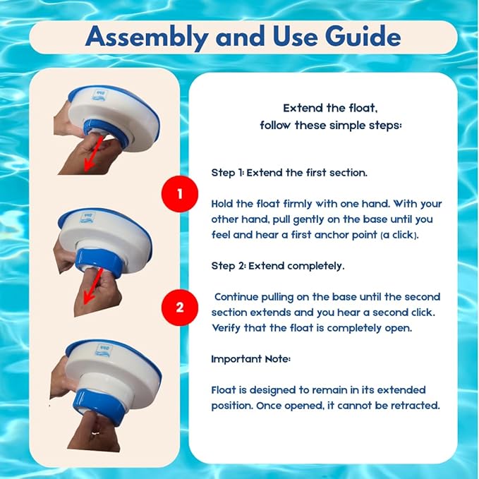 440 Pool Chlorine Floater Dispenser, Fits Up to 3 Pieces of 3-Inch Chlorine Tabs, Adjustable Flow, Control, Heavy-Duty Plastic - Suitable for Small & Medium Pools (See Images - 2K Gal to 15K Gal)