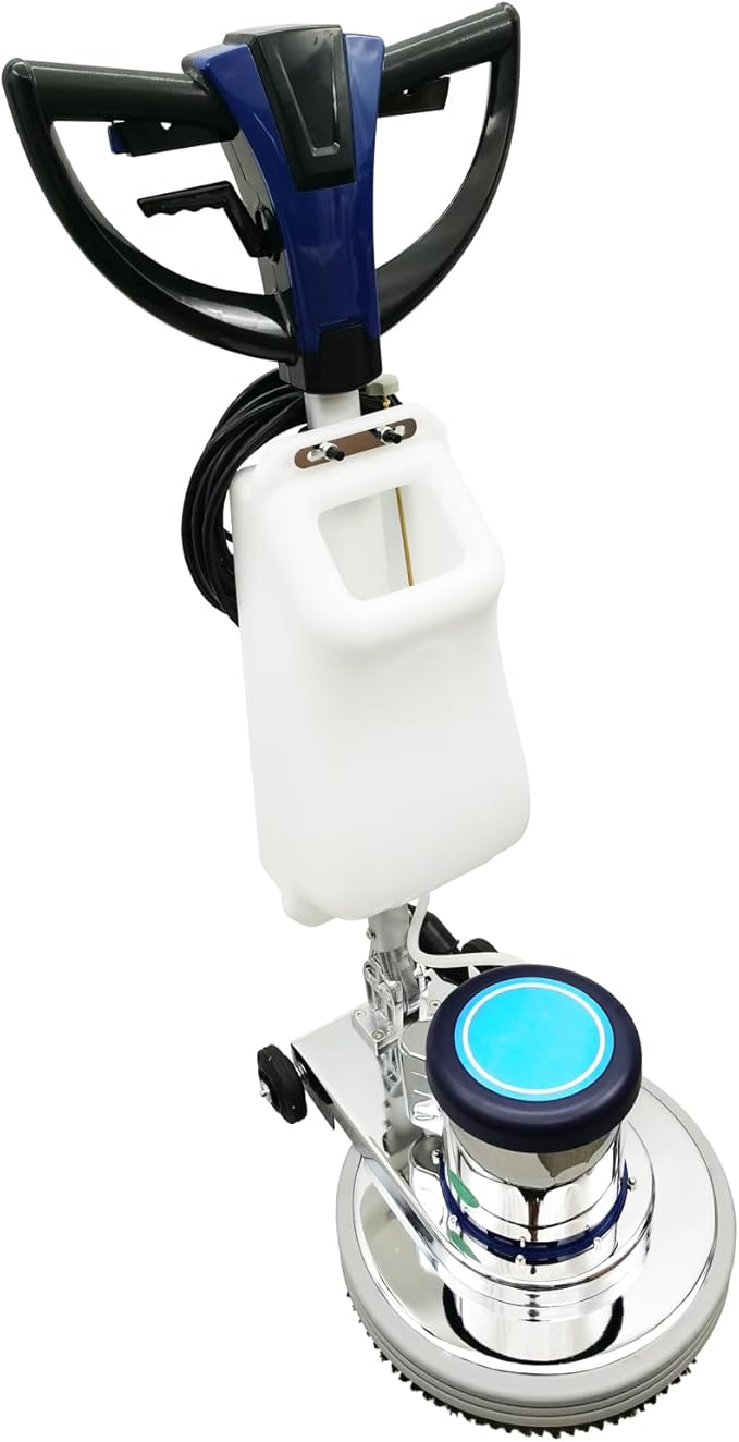 1100W Floor Polisher Commercial Floor Scrubber Machine Carpet Buffer Scrubber with 3gal Water Tank and 18" Base 175Rpm 110V