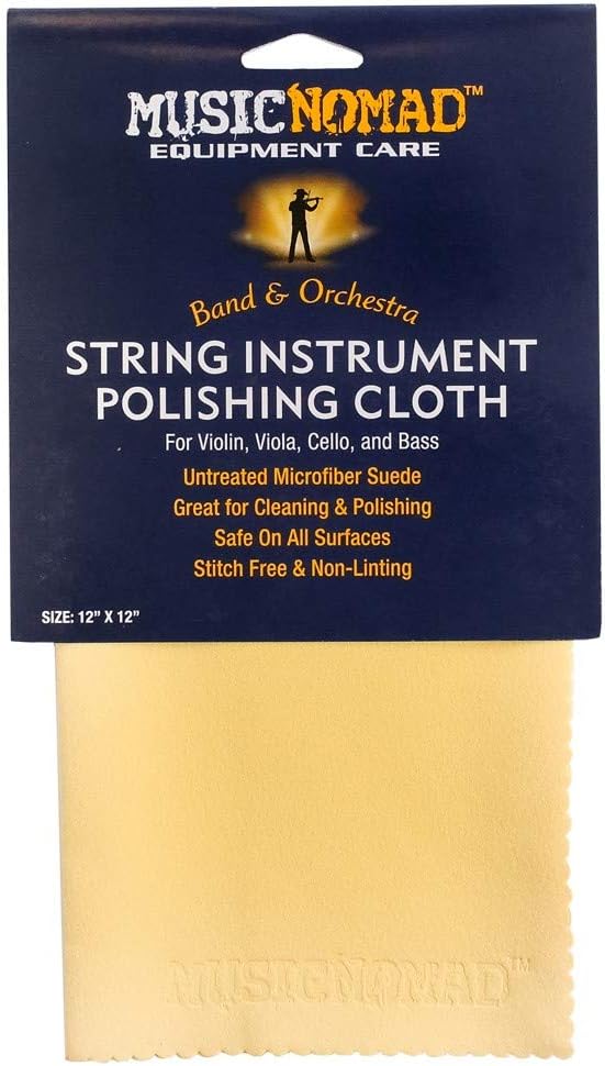 MusicNomad String Instrument Premium Microfiber Polishing Cloth (MN731) 12" x 12"