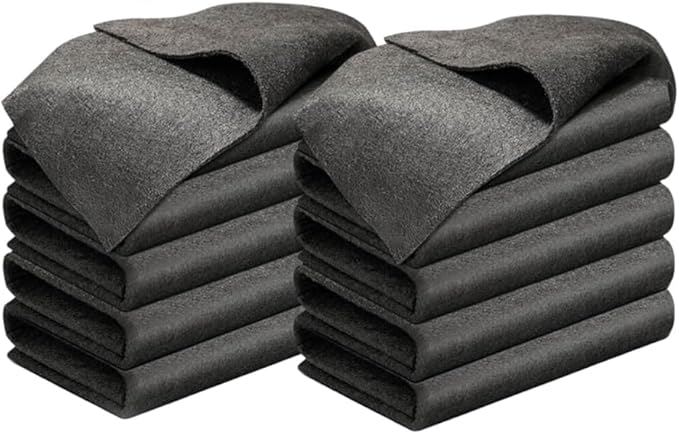 Fliwos Thickened Magic Cleaning Cloth, 2026 New Reusable Microfiber Cleaning Cloths, Streak Free Glass Wiping Cloths, Multipurpose Kitchen Rags Towels for Window, Mirror and Car Glass (10, 8×12 in)
